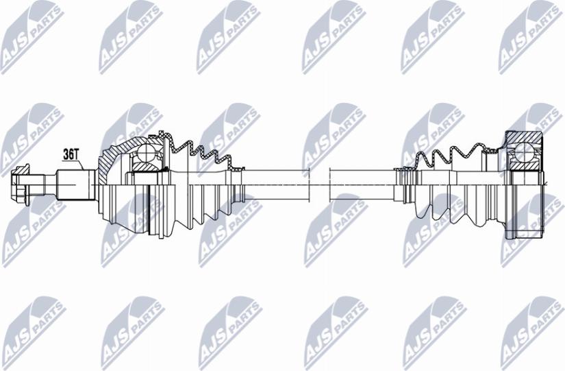 NTY NPW-VW-214 - Приводний вал autozip.com.ua