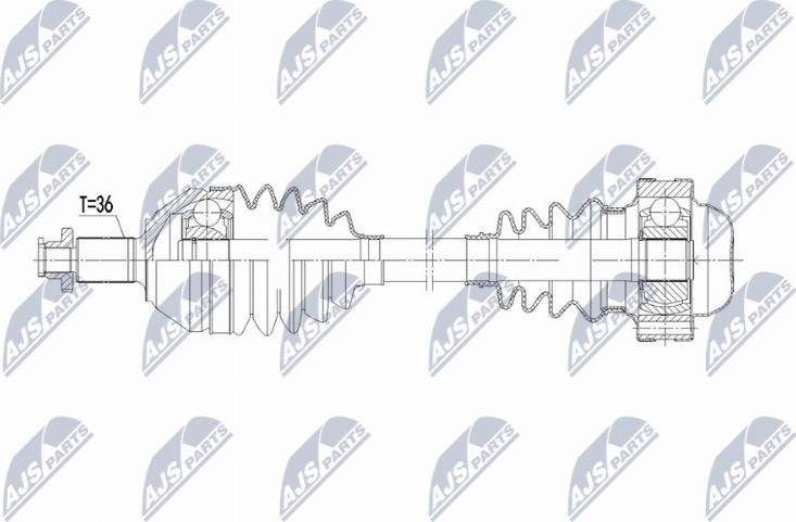 NTY NPW-VW-229 - Приводний вал autozip.com.ua