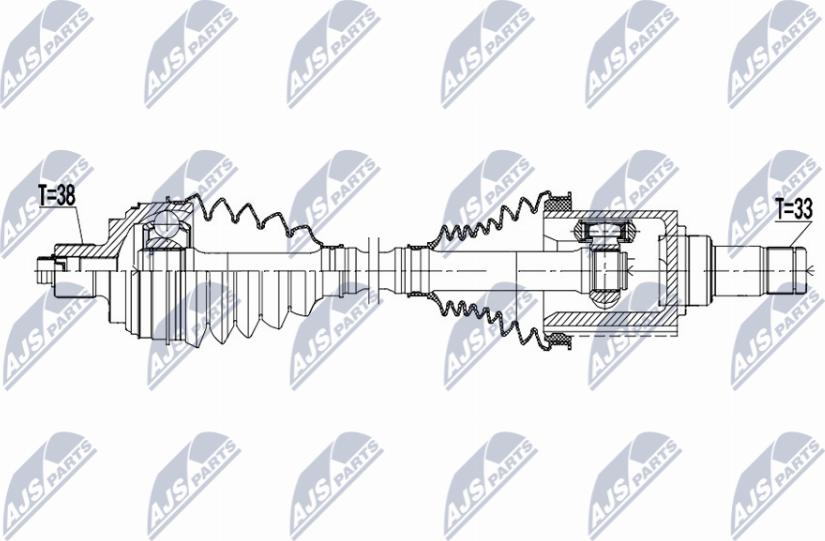 NTY NPW-VW-227 - Приводний вал autozip.com.ua