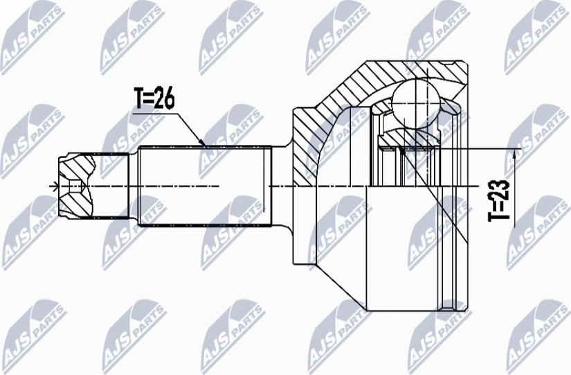 NTY NPZ-BM-023 - Шарнір, ШРУС, приводний вал autozip.com.ua