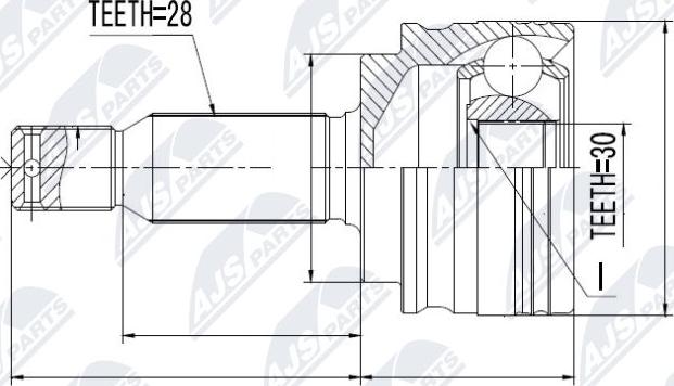 NTY NPZ-MS-011 - Шарнір, ШРУС, приводний вал autozip.com.ua