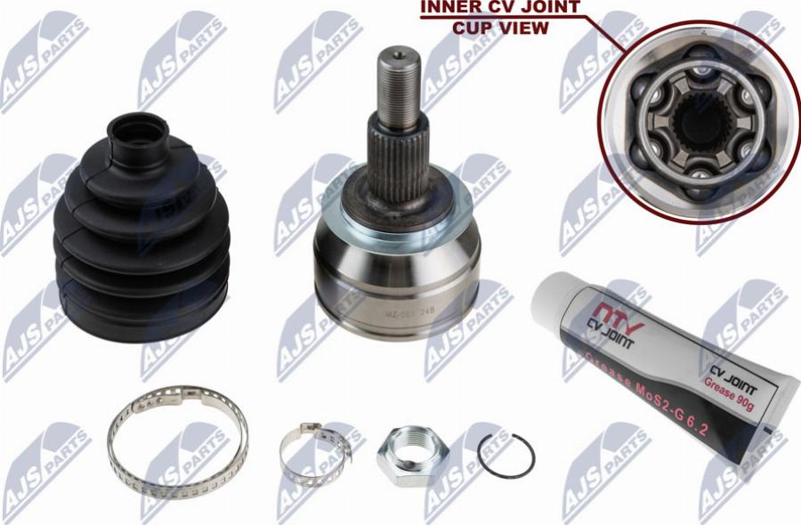 NTY NPZ-MZ-063 - Шарнір, ШРУС, приводний вал autozip.com.ua