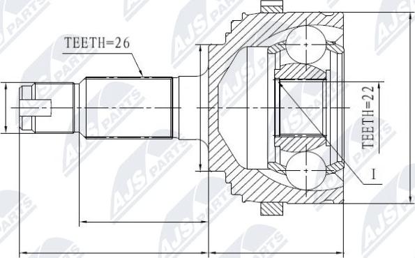 NTY NPZ-RV-009 - Шарнір, ШРУС, приводний вал autozip.com.ua
