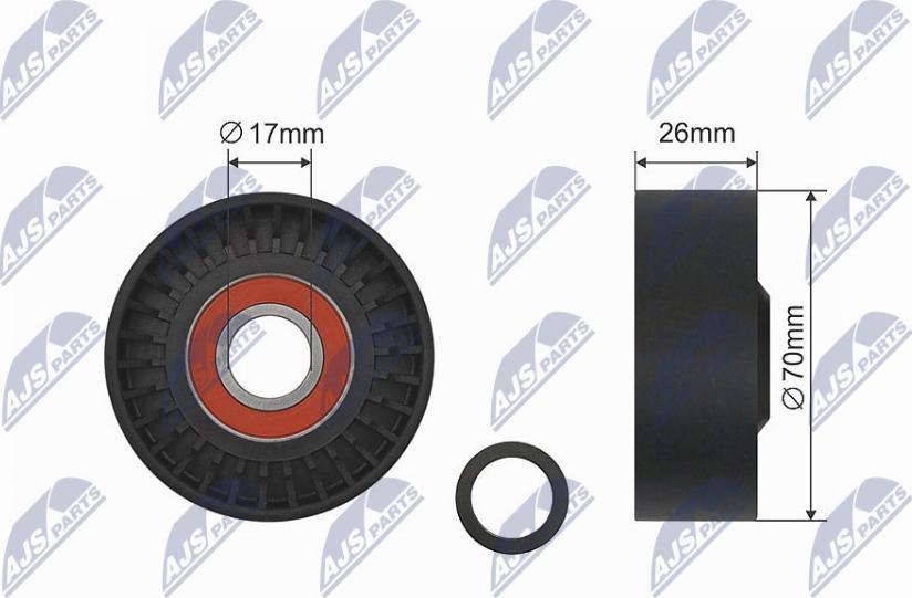 NTY RNK-HY-518 - Натяжна ролик, клиновий ремінь autozip.com.ua
