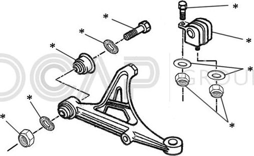 OCAP 0902229 - Комплект керма, підвіска колеса autozip.com.ua