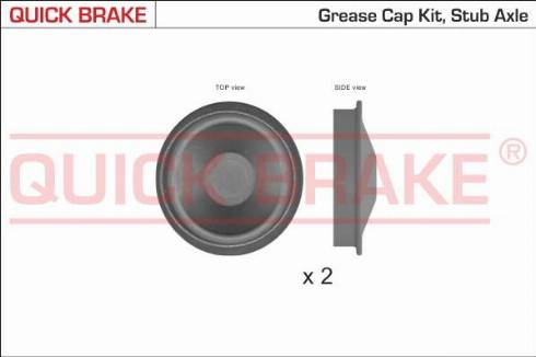 QUICK BRAKE 9828K - Кришка, підшипник маточини колеса autozip.com.ua