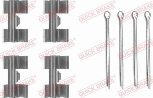 QUICK BRAKE 109-0969 - Комплектуючі, колодки дискового гальма autozip.com.ua