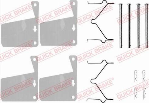 QUICK BRAKE 1090960 - Комплектуючі, колодки дискового гальма autozip.com.ua
