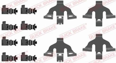 QUICK BRAKE 1090092 - Комплектуючі, колодки дискового гальма autozip.com.ua