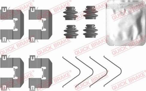 QUICK BRAKE 109-0104 - Комплектуючі, колодки дискового гальма autozip.com.ua