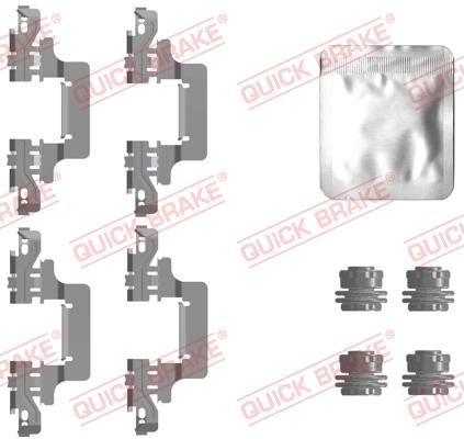 QUICK BRAKE 109-0129 - Комплектуючі, колодки дискового гальма autozip.com.ua