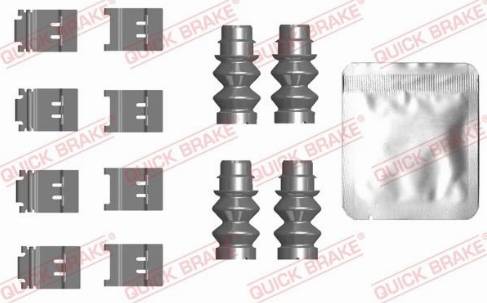 QUICK BRAKE 109-0124 - Комплектуючі, колодки дискового гальма autozip.com.ua