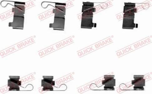 QUICK BRAKE 1091699 - Комплектуючі, колодки дискового гальма autozip.com.ua