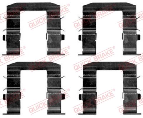 OJD Quick Brake 109-1665 - Комплектуючі, колодки дискового гальма autozip.com.ua