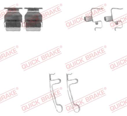 OJD Quick Brake 109-1604 - Комплектуючі, колодки дискового гальма autozip.com.ua