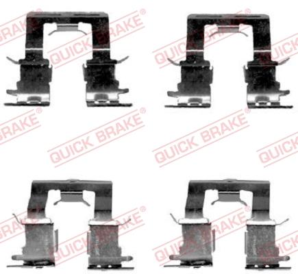 OJD Quick Brake 109-1620 - Комплектуючі, колодки дискового гальма autozip.com.ua