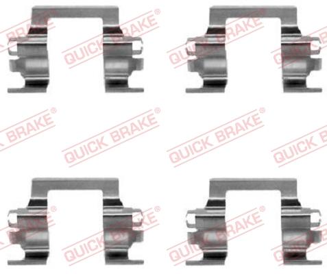 OJD Quick Brake 109-1117 - Комплектуючі, колодки дискового гальма autozip.com.ua