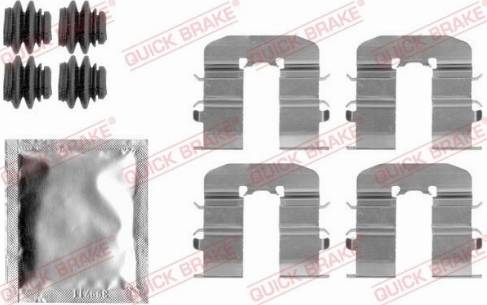 QUICK BRAKE 1091814 - Комплектуючі, колодки дискового гальма autozip.com.ua