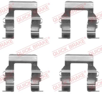 QUICK BRAKE 1091279 - Комплектуючі, колодки дискового гальма autozip.com.ua