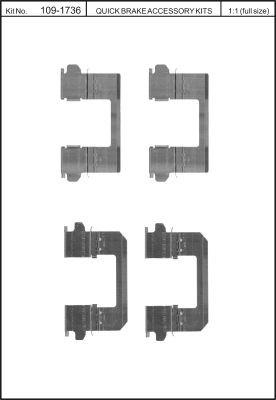 OJD Quick Brake 1091736 - Комплектуючі, колодки дискового гальма autozip.com.ua