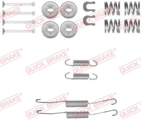 QUICK BRAKE 1050778 - Комплектуючі, барабанний гальмівний механізм autozip.com.ua