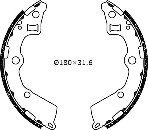 Omnicraft 2255801 - Комплект гальм, барабанний механізм autozip.com.ua