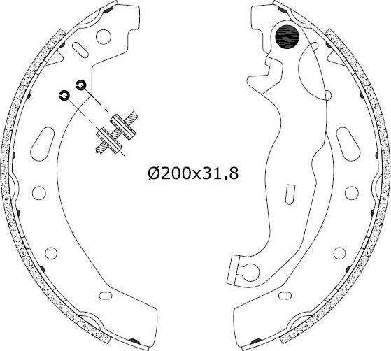 Omnicraft 2255885 - Комплект гальм, барабанний механізм autozip.com.ua