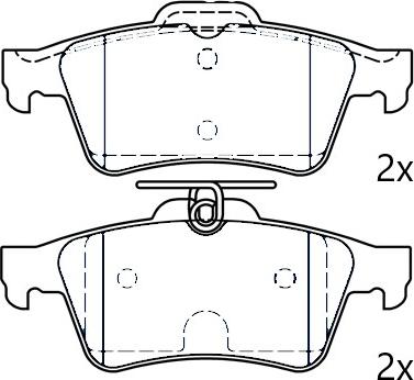 Omnicraft NAMJ2M007AKAA - Гальмівні колодки, дискові гальма autozip.com.ua