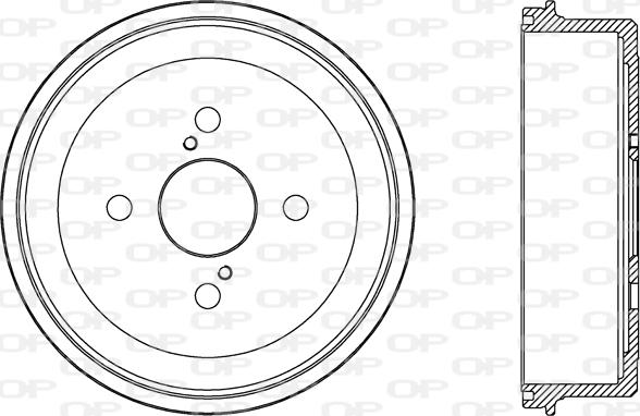 Open Parts BAD9053.10 - Гальмівний барабан autozip.com.ua