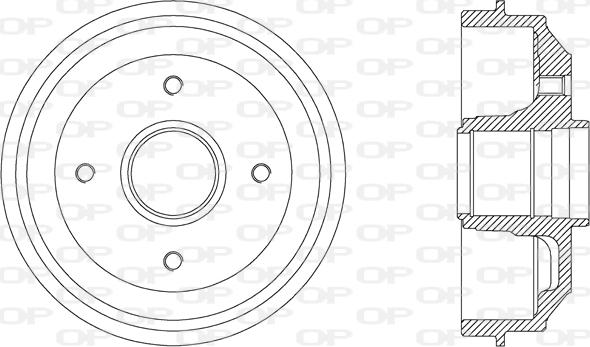 Open Parts BAD9009.30 - Гальмівний барабан autozip.com.ua