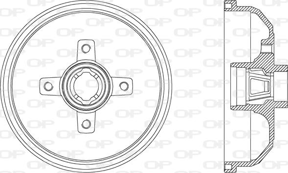 Open Parts BAD9019.40 - Гальмівний барабан autozip.com.ua