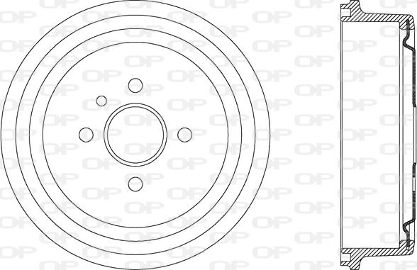 Open Parts BAD9020.20 - Гальмівний барабан autozip.com.ua