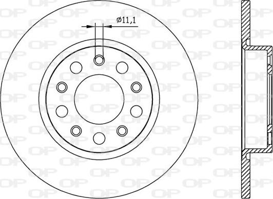 Open Parts BDA2559.10 - Гальмівний диск autozip.com.ua