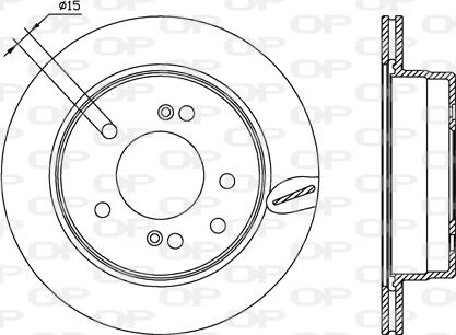 Open Parts BDA2557.20 - Гальмівний диск autozip.com.ua