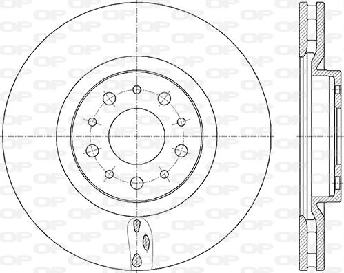 Open Parts BDA2847.20 - Гальмівний диск autozip.com.ua