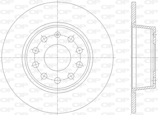 Open Parts BDA2865.10 - Гальмівний диск autozip.com.ua