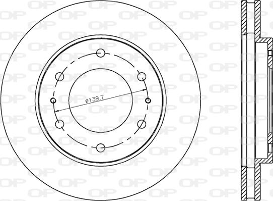 Open Parts BDA2803.20 - Гальмівний диск autozip.com.ua