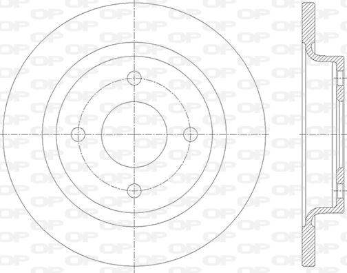 Open Parts BDA2837.10 - Гальмівний диск autozip.com.ua