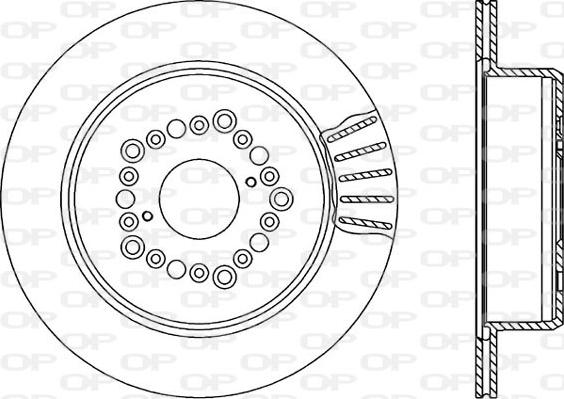 Open Parts BDR1568.20 - Гальмівний диск autozip.com.ua