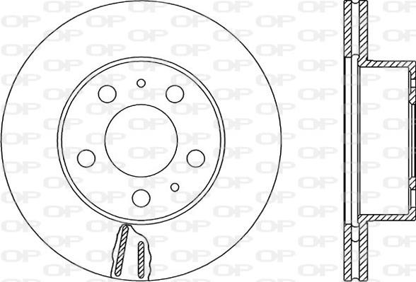 Open Parts BDR1601.20 - Гальмівний диск autozip.com.ua