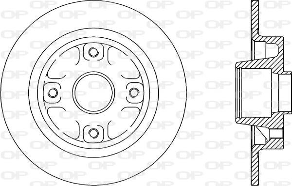 Open Parts BDR1607.10 - Гальмівний диск autozip.com.ua