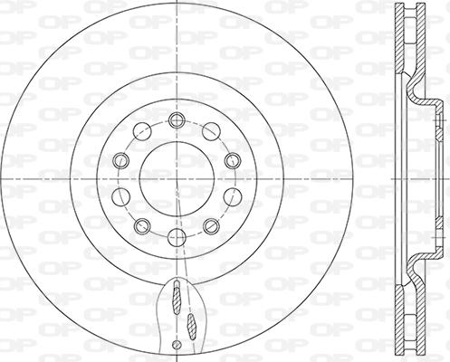 Open Parts BDR2852.20 - Гальмівний диск autozip.com.ua