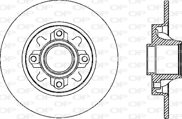 Open Parts BDR2388.10 - Гальмівний диск autozip.com.ua