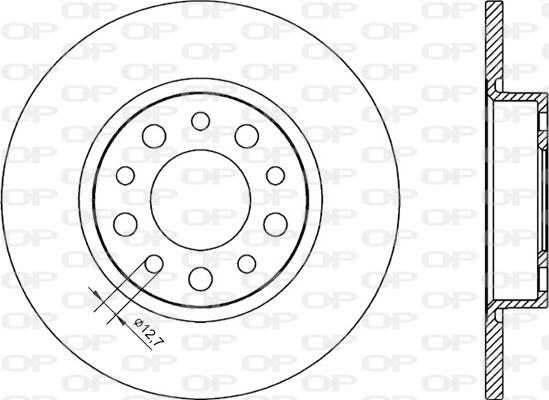 Open Parts BDR2248.10 - Гальмівний диск autozip.com.ua