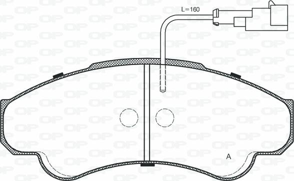 Open Parts BPA0959.11 - Гальмівні колодки, дискові гальма autozip.com.ua