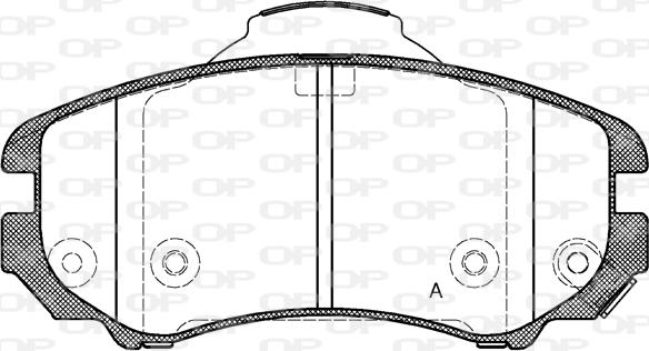 Open Parts BPA0953.02 - Гальмівні колодки, дискові гальма autozip.com.ua