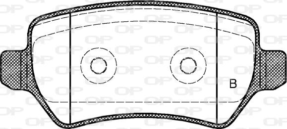 Open Parts BPA0957.22 - Гальмівні колодки, дискові гальма autozip.com.ua