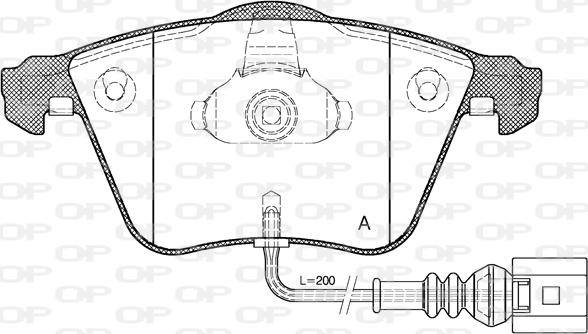 Open Parts BPA0964.41 - Гальмівні колодки, дискові гальма autozip.com.ua