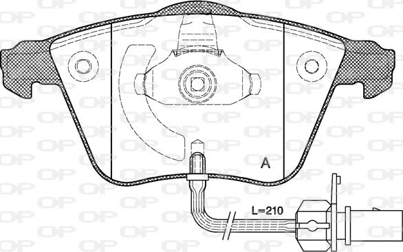 Open Parts BPA0964.02 - Гальмівні колодки, дискові гальма autozip.com.ua