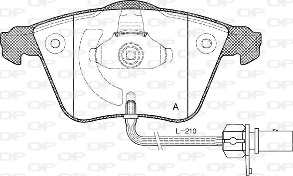 Open Parts BPA0964.12 - Гальмівні колодки, дискові гальма autozip.com.ua